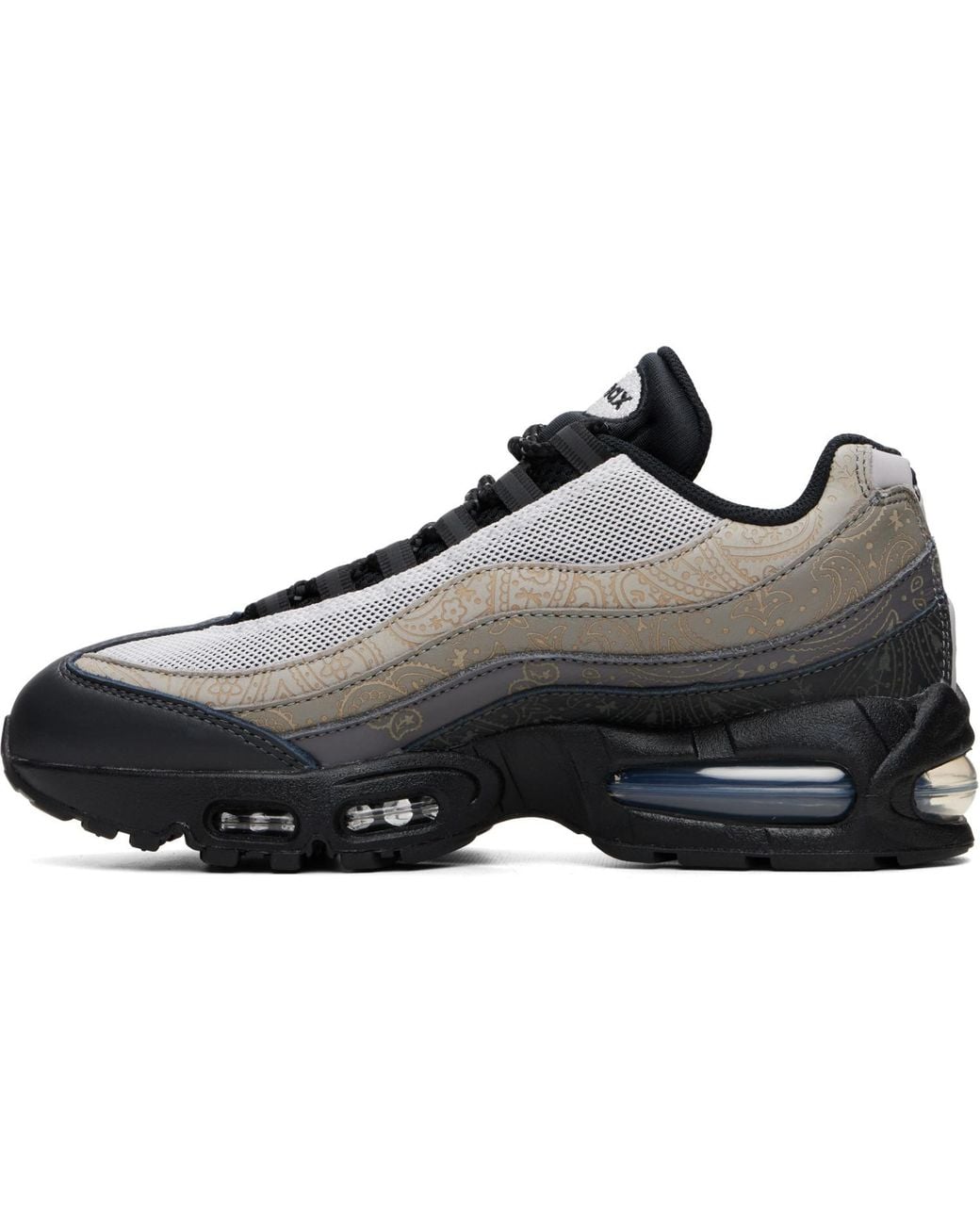 Nike Black Air Max 95 Big Bubble Leather Sneakers for men