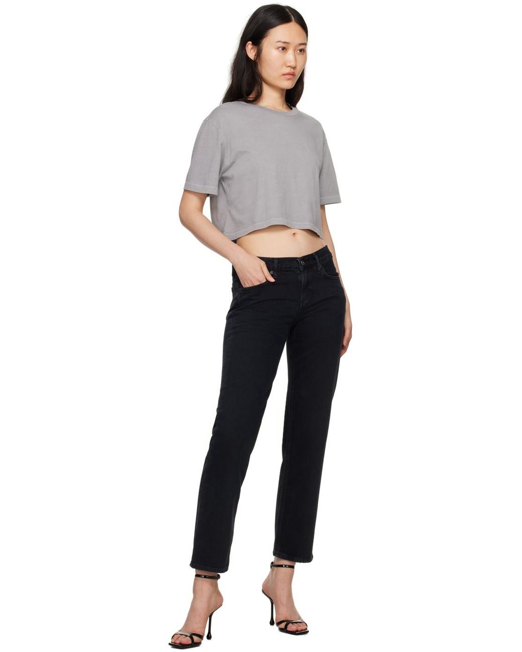 Agolde Black Amber Jeans Lyst