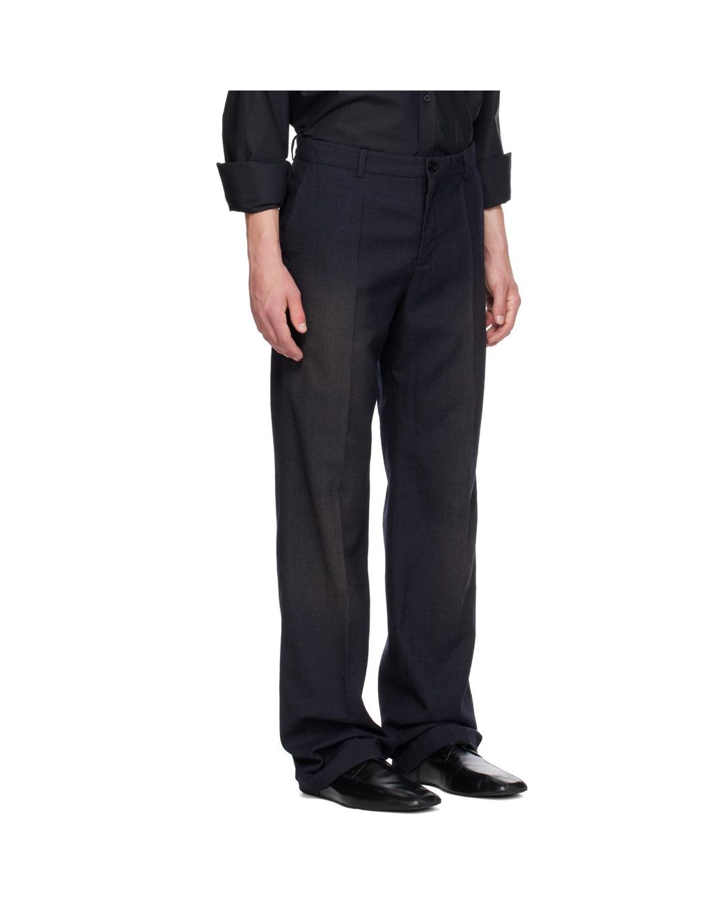 Balenciaga Blue Faded Tailo Trousers for men