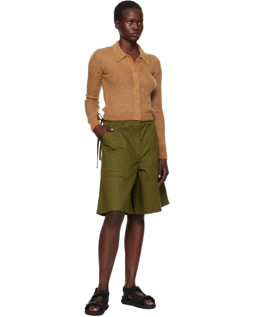 Cecilie Bahnsen Annika Denim Shorts in Green | Lyst Canada Cecilie Bahnsen Annika Denim Shorts in Green | Lyst Canada
