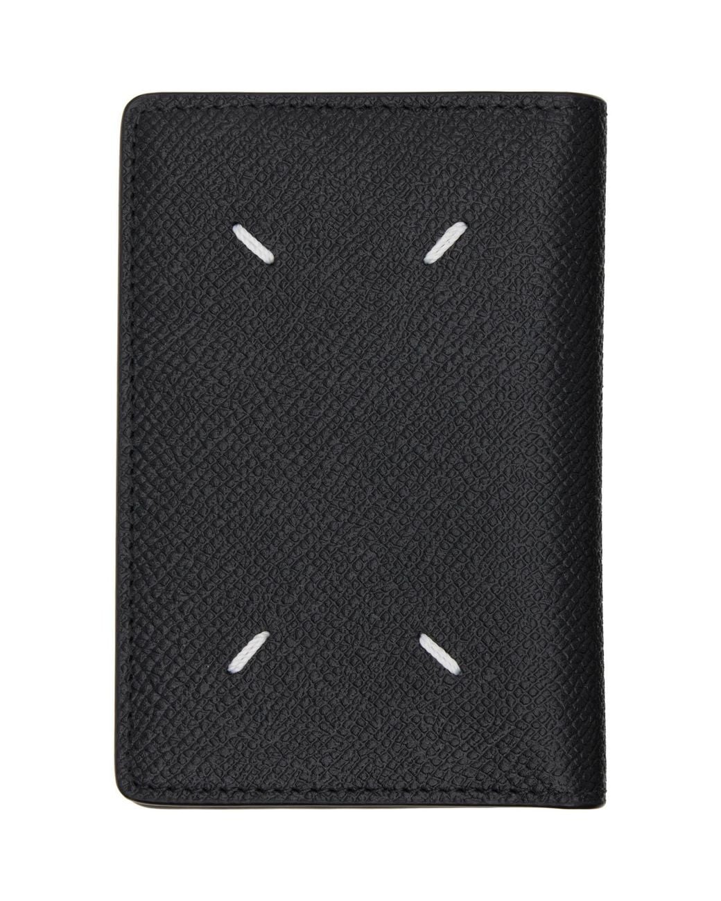 Maison Margiela Black Four Stitches Card Holder for men