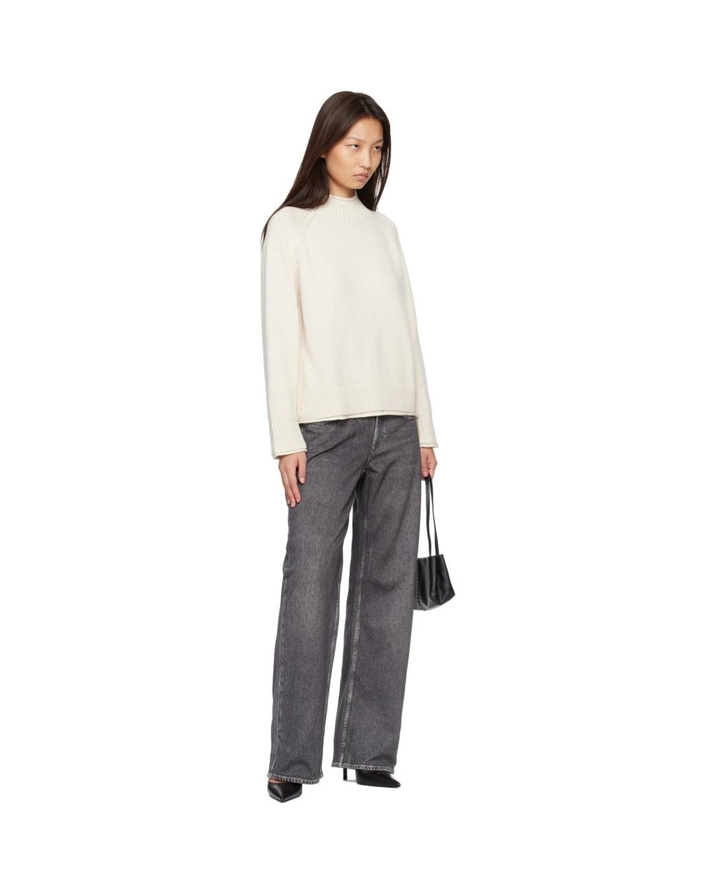 Rag & Bone Gray Miramar Cam Relaxed Straight Trousers