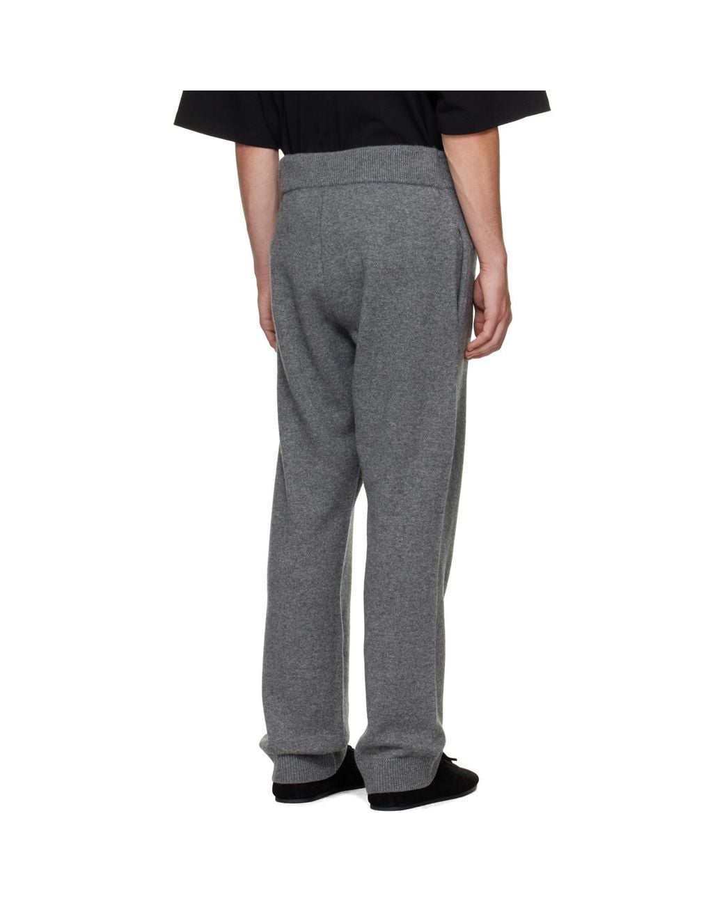 Entire studios Gray Knit Cashmere Sweatpants for men