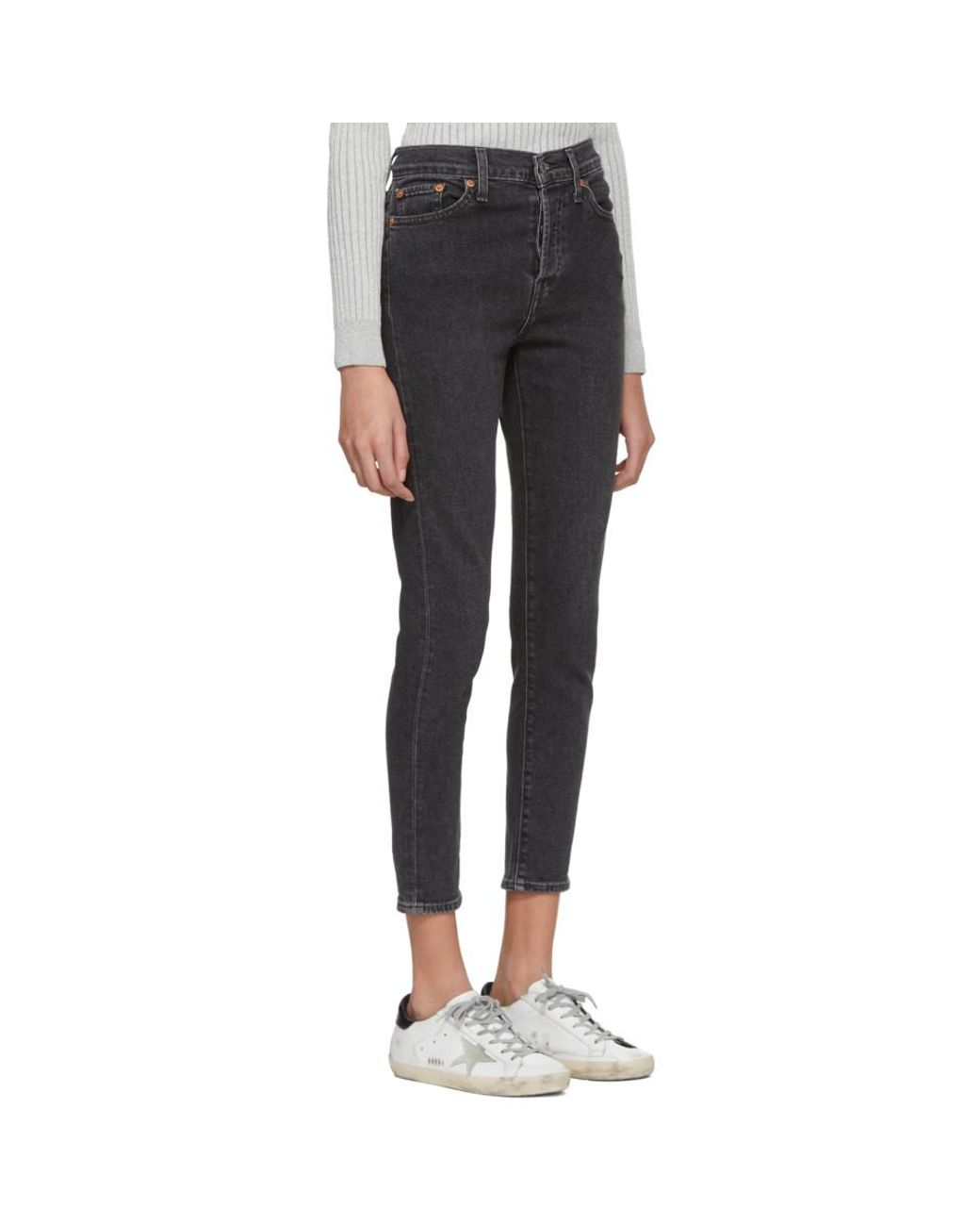 Levi's Black Wedgie Skinny Jeans | Lyst