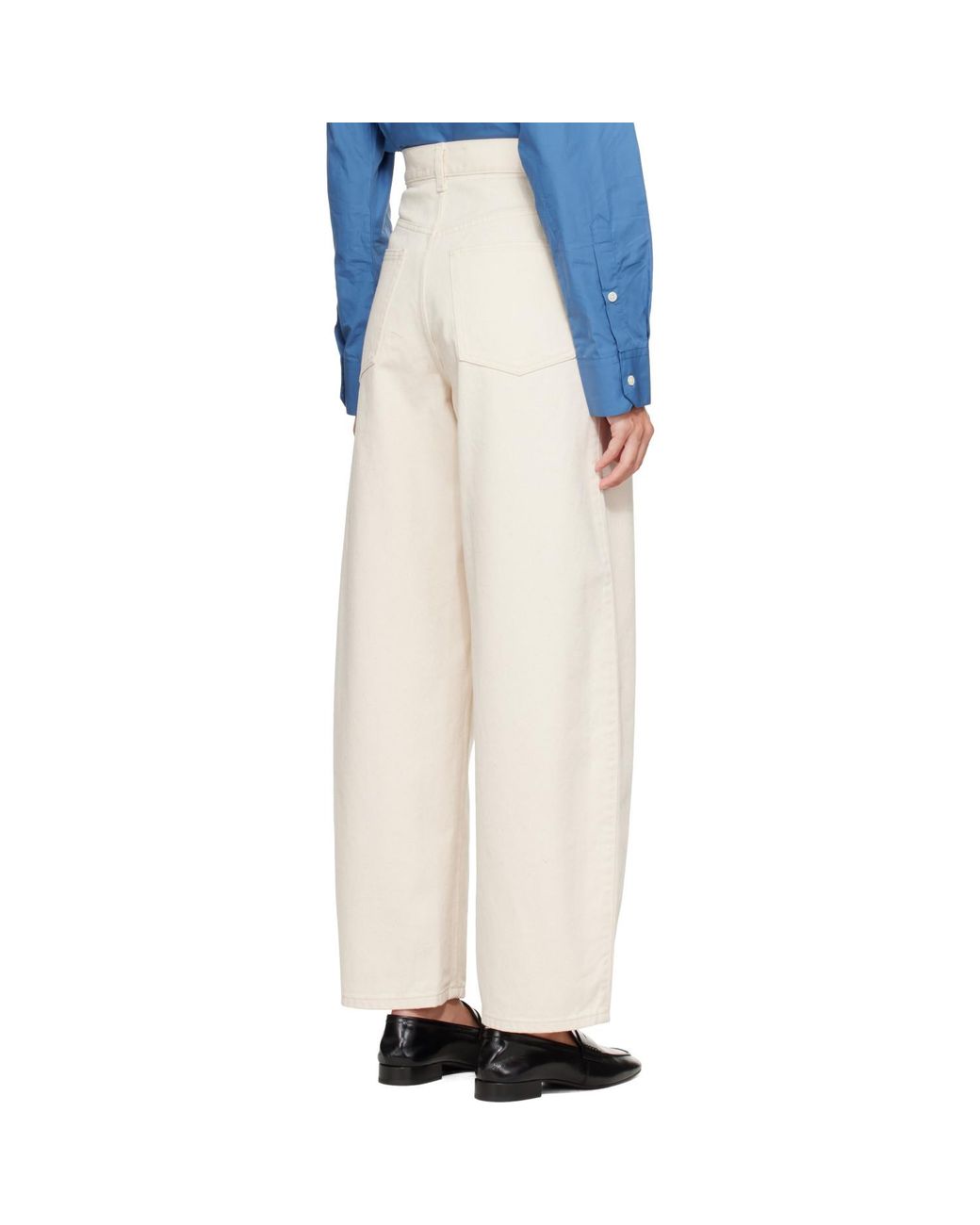 Rohe White Berber Barrel Leg Jeans