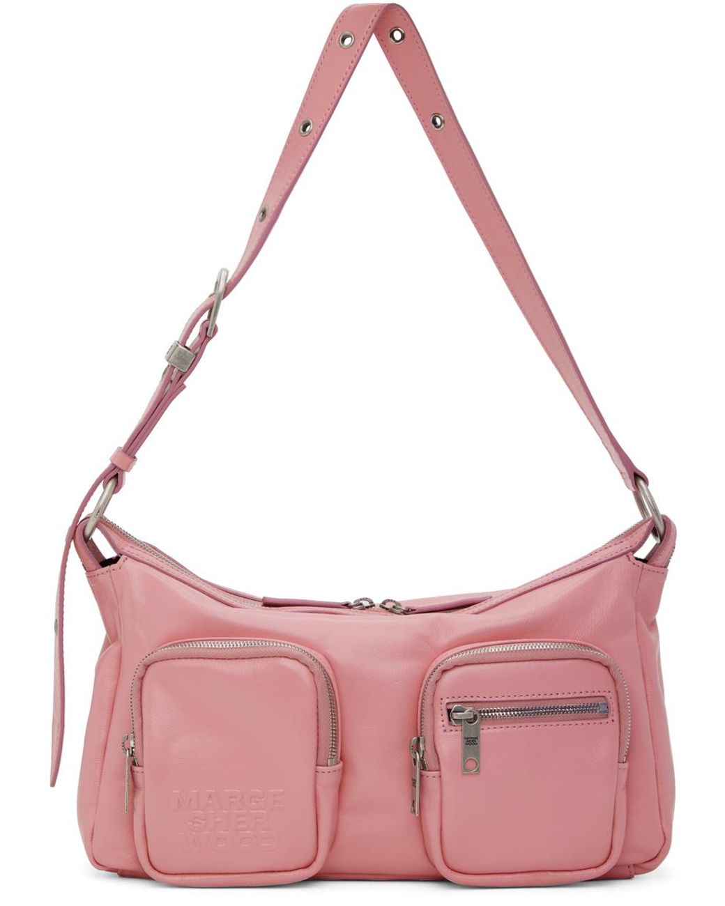 ☆MARGE SHERWOOD☆ HOBO MINI STRAP candy pink crinkle MARGESHERWOOD Hobo Mini Shoulder Bag - Pink Pull Up – Kith