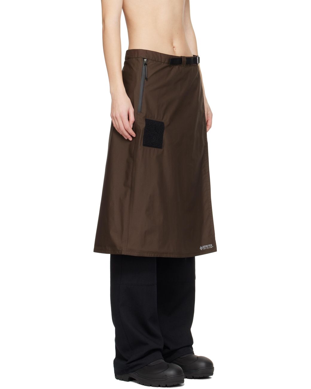 ROA Tilak Edition Paclite Midi Skirt in Black | Lyst