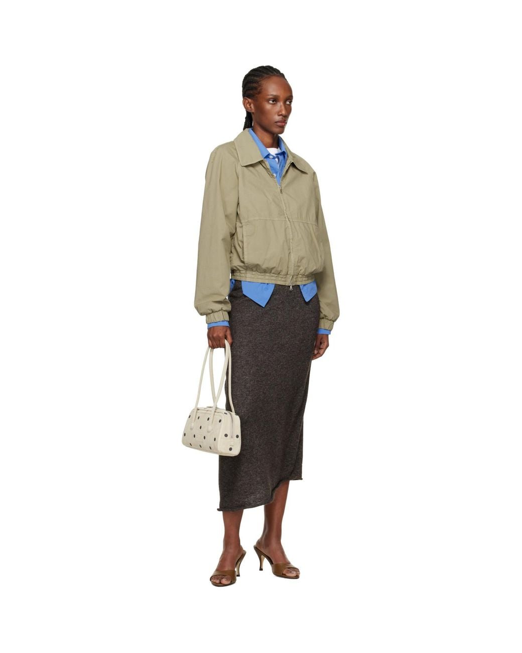 MARGE SHERWOOD Natural Off- Soft Boston Ew Bag