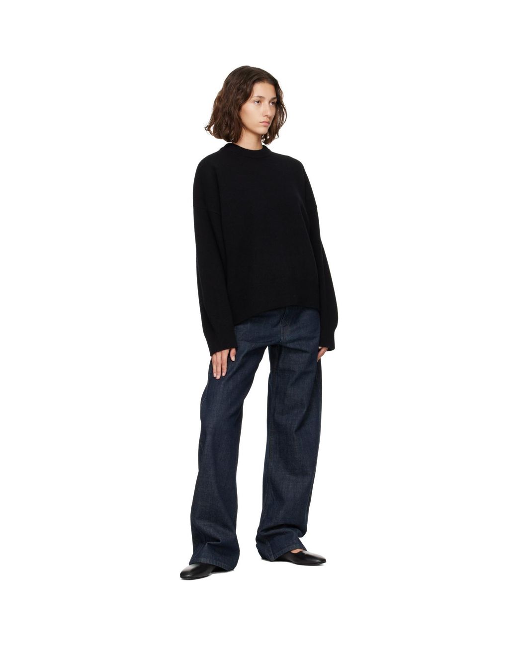 Rohe Black Classic Crewneck Sweater