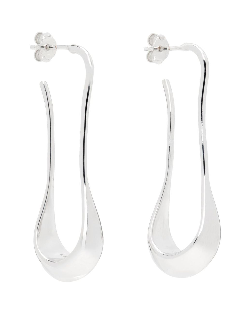 Lemaire White Short Drop Earrings