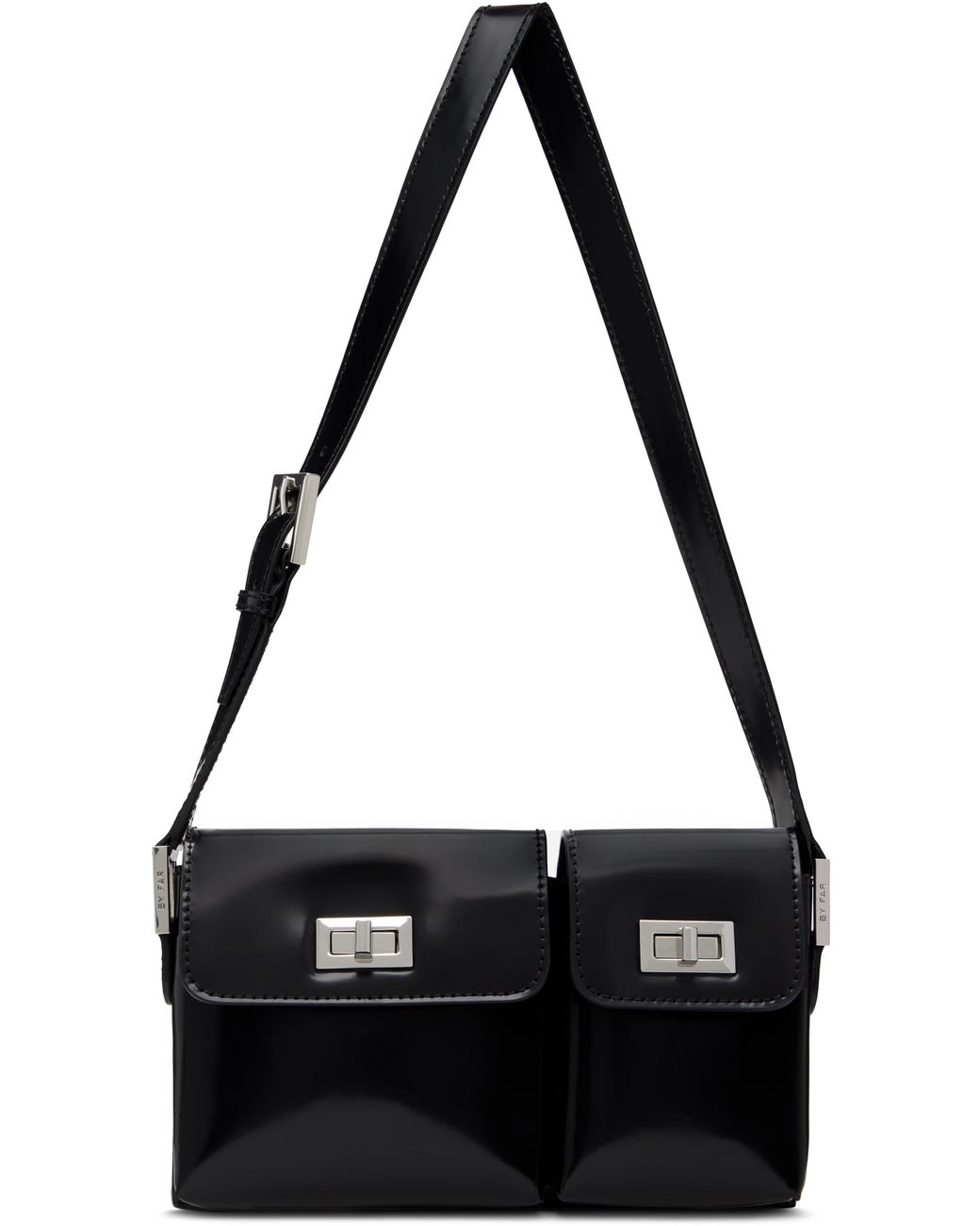BY FAR Baby Billy Semi Patent Leather Bag in Black | Lyst