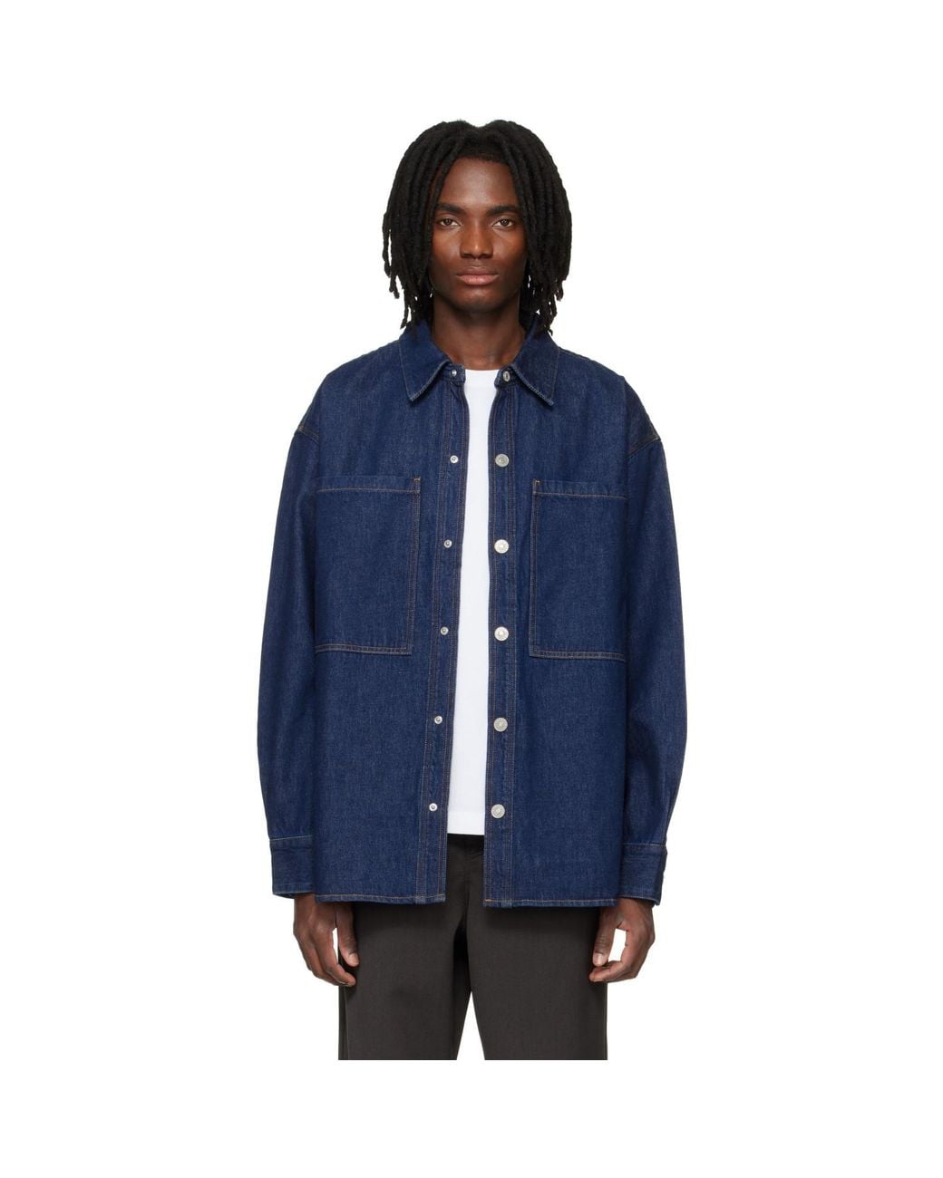 Agolde Blue Atticus Denim Shirt for men