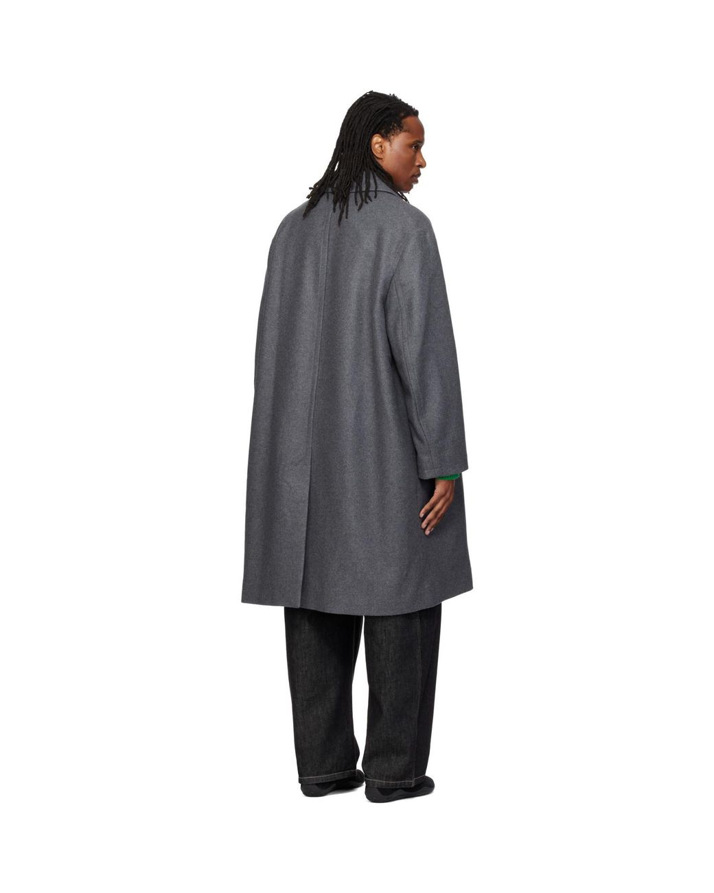 Studio Nicholson Gray Wool Overcoat for men
