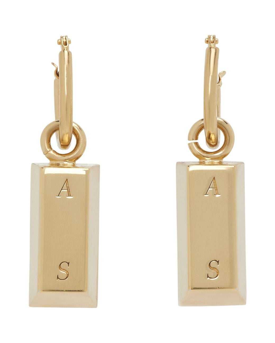 Acne Metallic Aldar Earrings for men