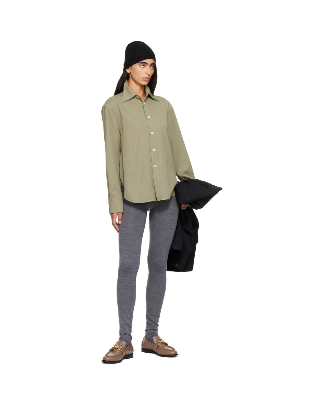 Bottega Veneta Green Wool Shirt