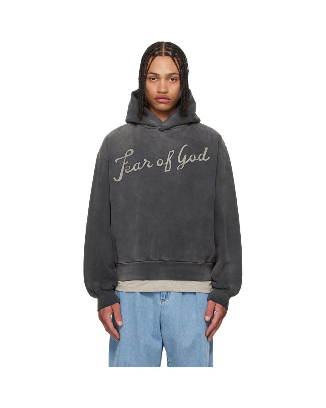 Fear Of God Black '26' Classic Half Raglan Hoodie for men