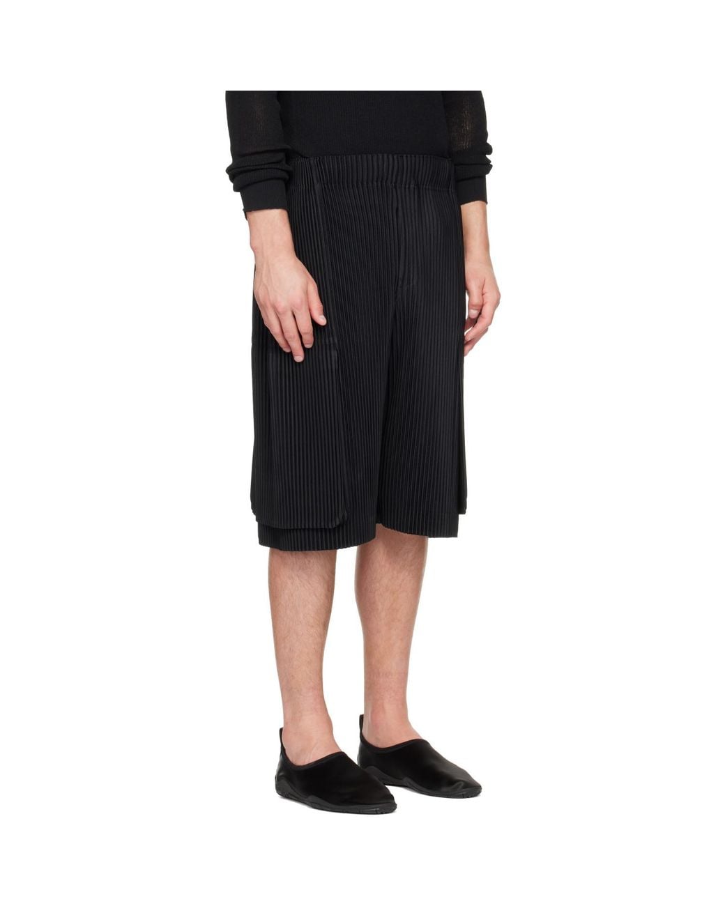 Homme Plissé Issey Miyake Black Monthly Colors September Shorts for men