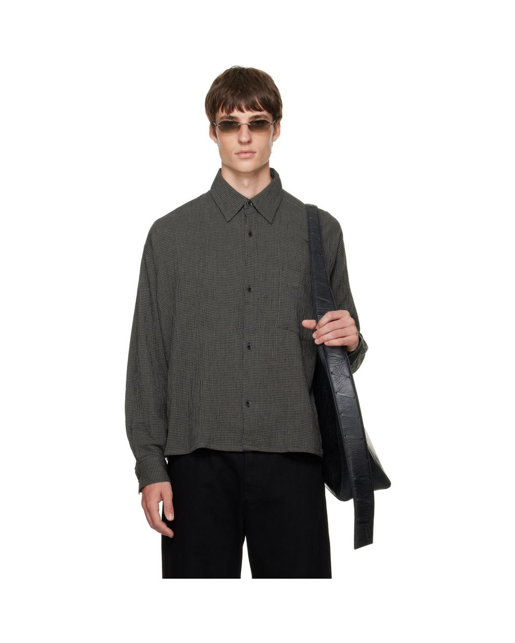 Won Hundred Gray Maza Shirt for men