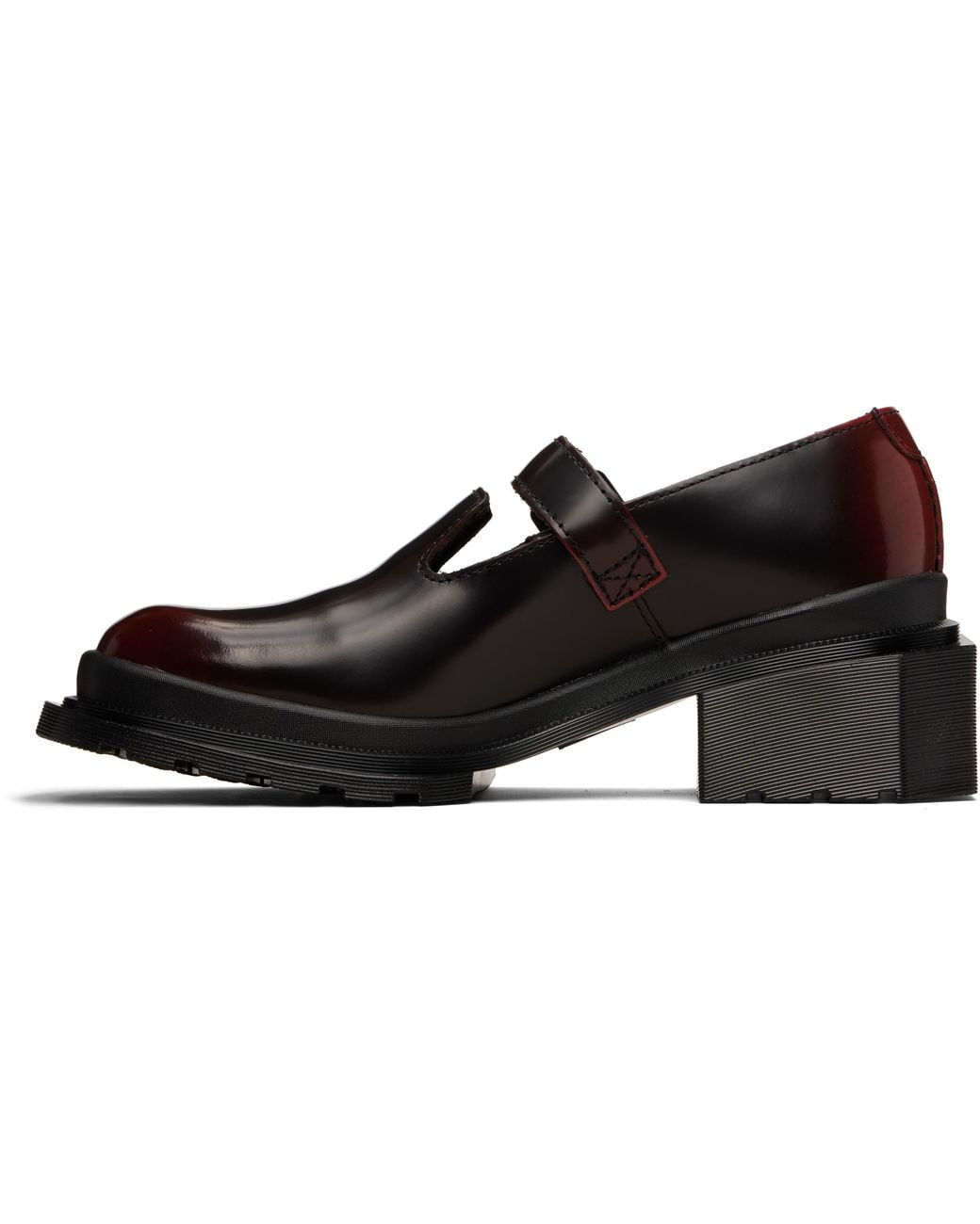 Dr. Martens Burgundy Maybole Square Toe Mary Jane Heels in Black | Lyst