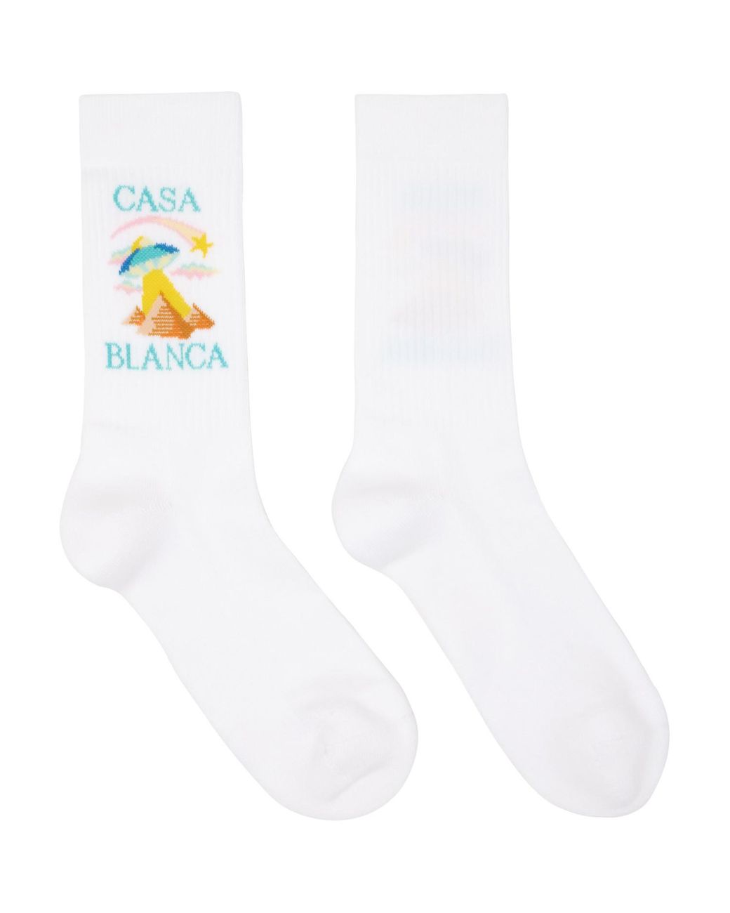 Casablanca White Phantasmagoria Socks for men