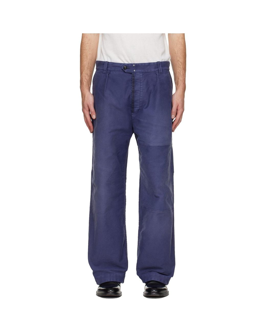 パンツ 01AW Martin Margiela Moleskin Trousers Maison Margiela Workers Moleskin Trousers in Blue for Men | Lyst