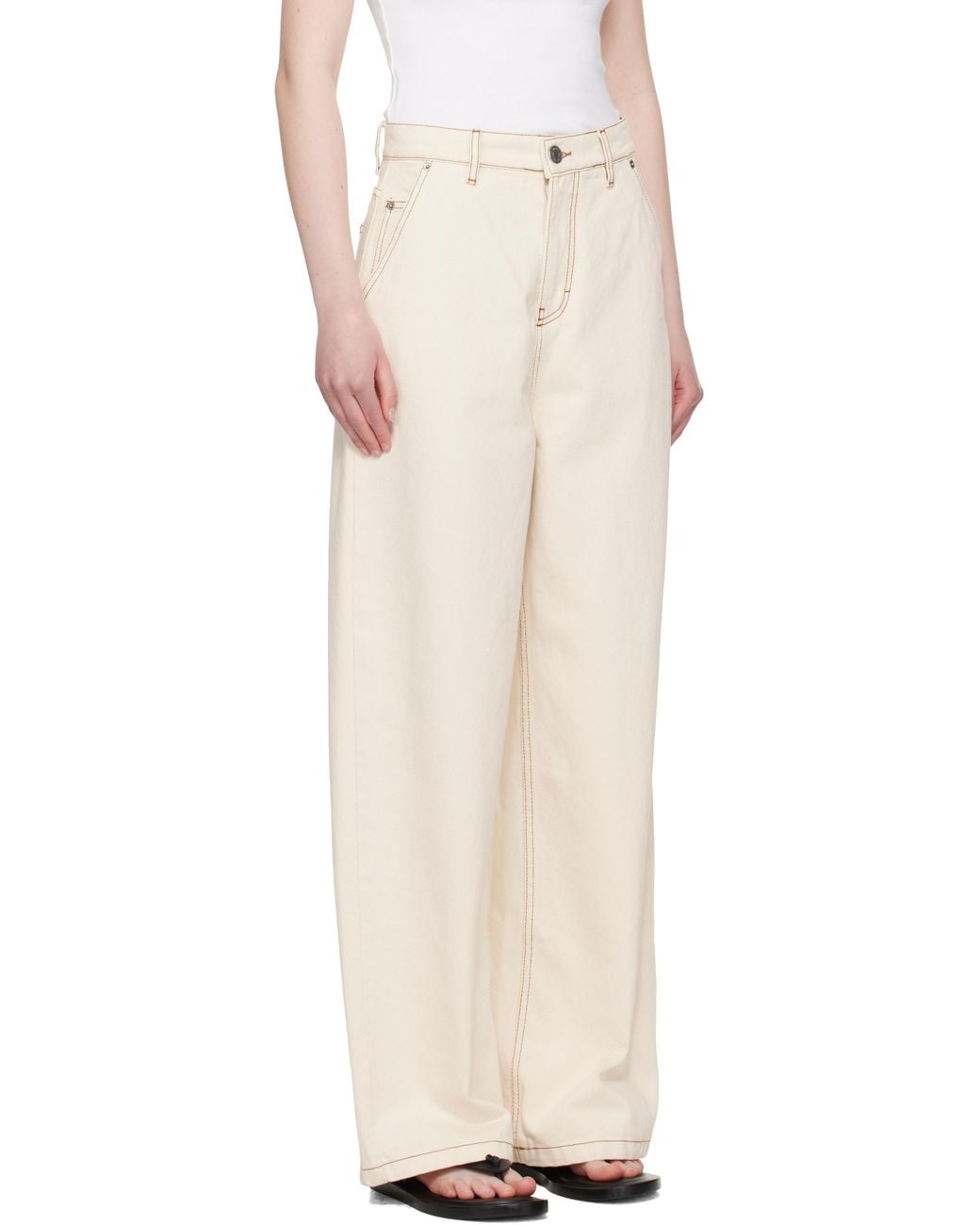 AMI Natural Wide Fit Jeans