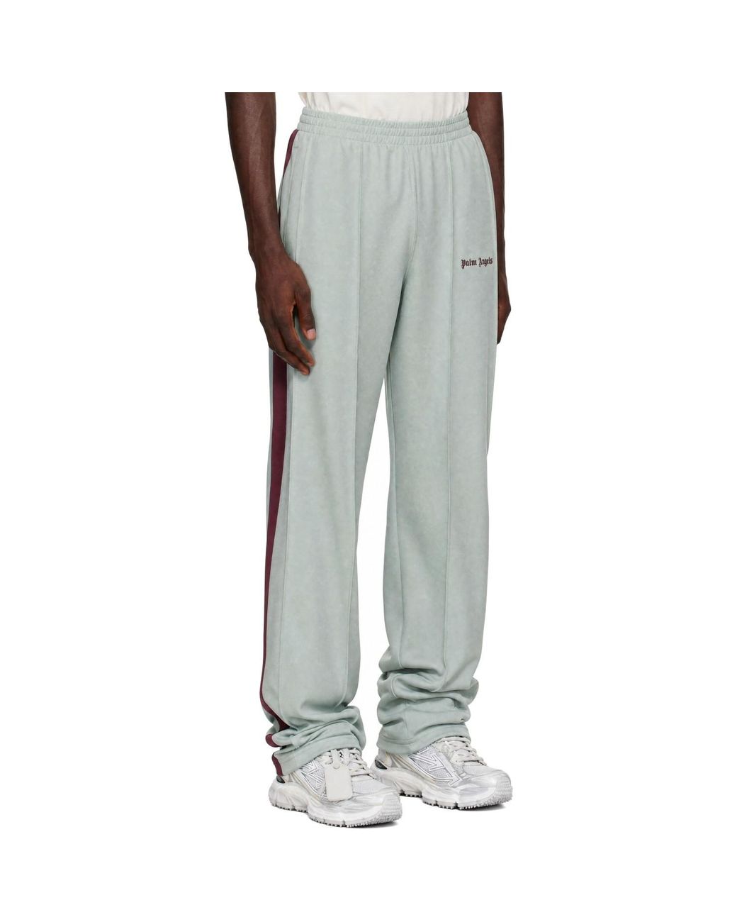 Palm Angels Gray Urban Logo Track Pants for men