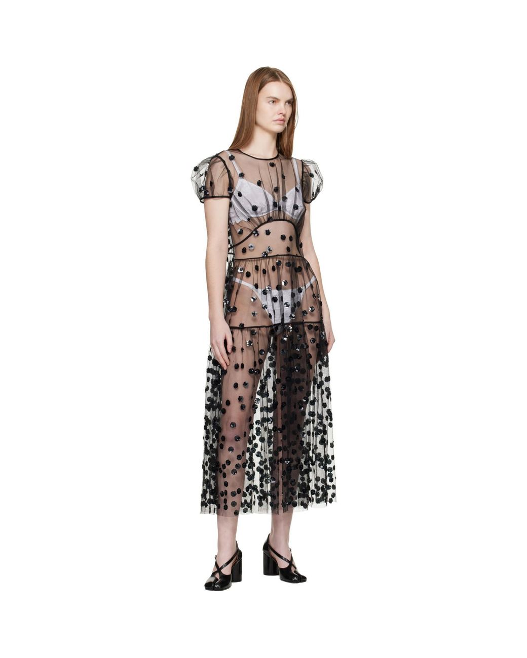 CECILIE BAHNSEN Black Cbnanna Midi Dress