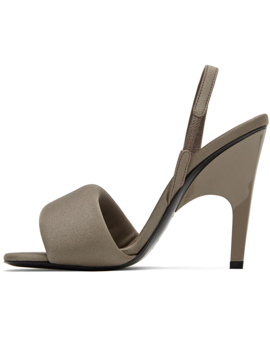 The Attico Metallic Gray Rem Heeled Sandals