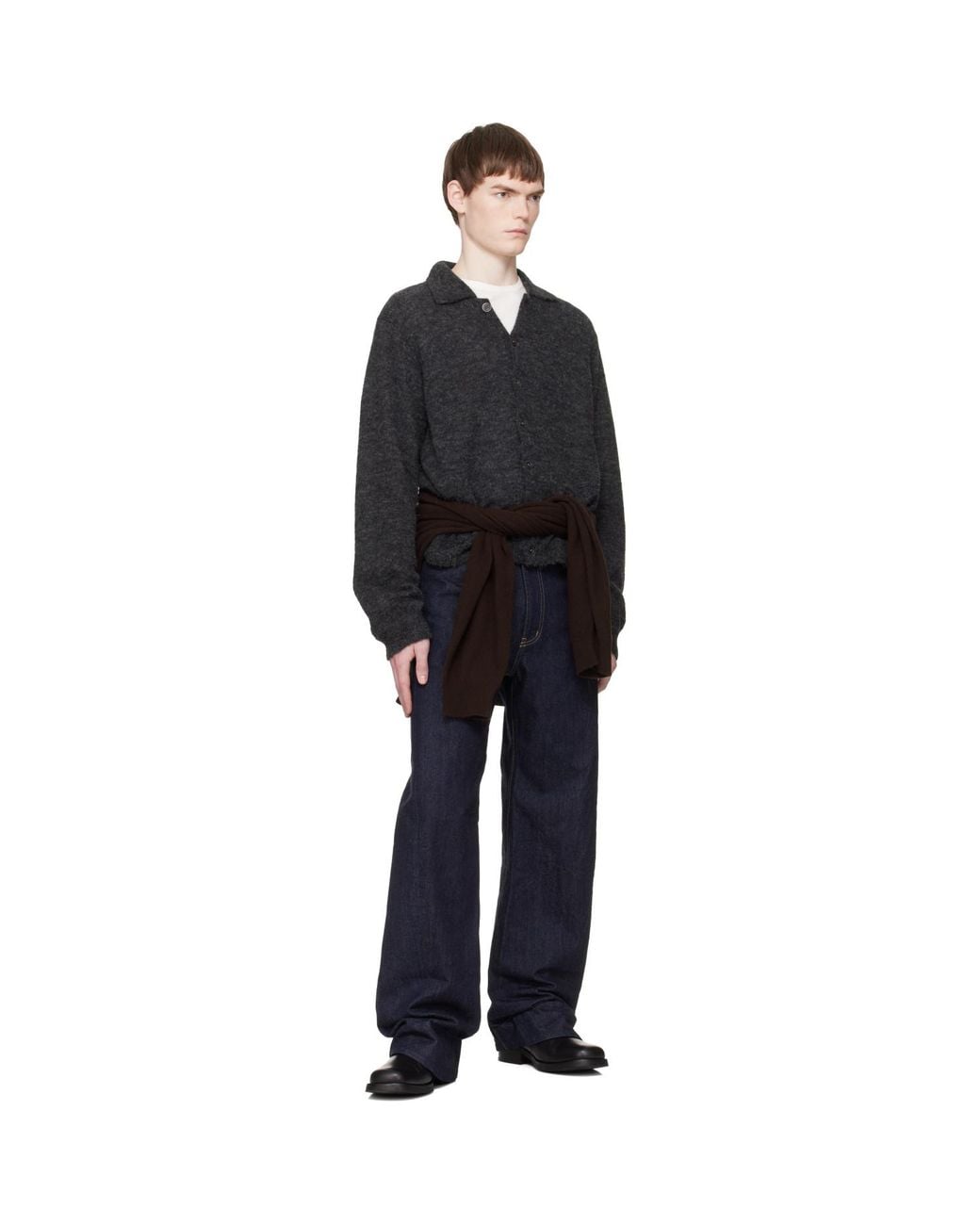 Ssstein Blue Twist Cut Jeans for men