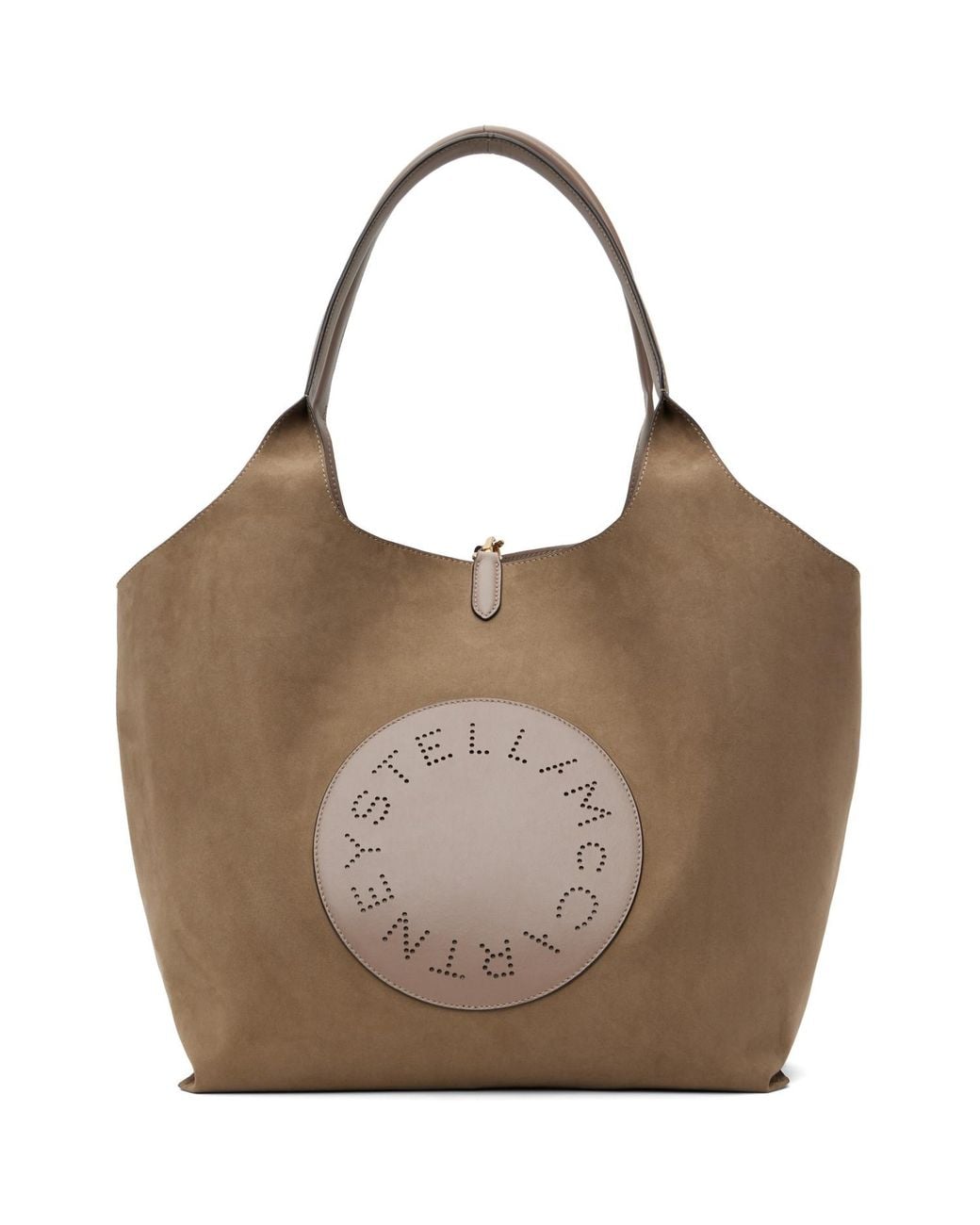 Stella McCartney Brown Khaki Logo Reversible Tote