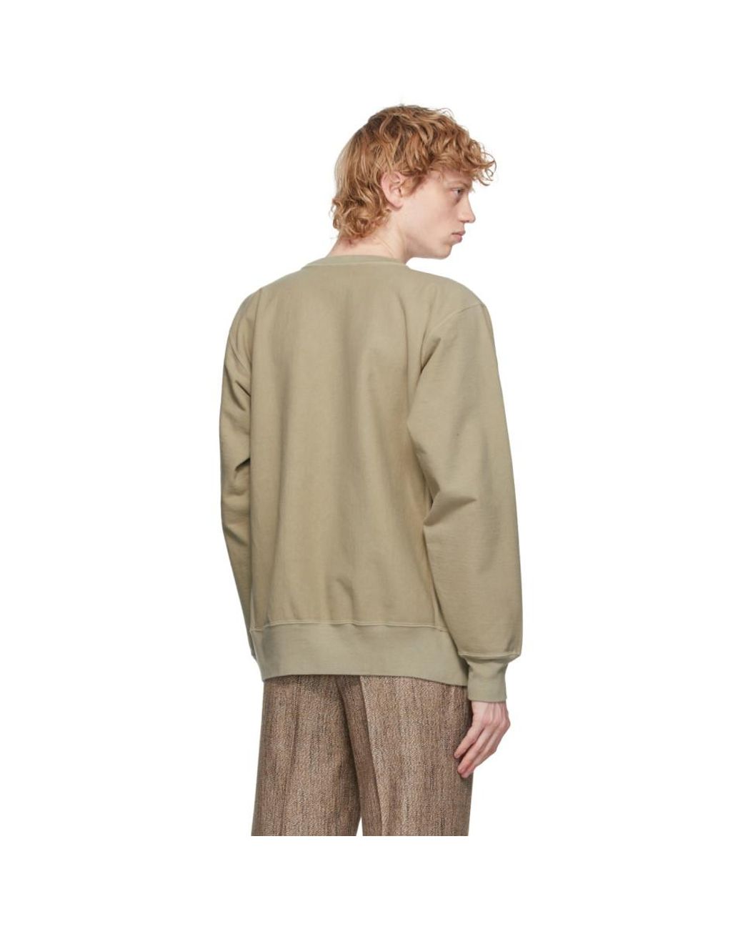 AURALEE Khaki Super Milled Sweatshirt 