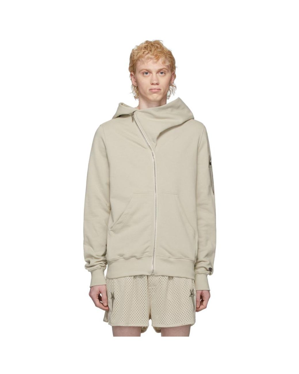 Rick Owens Grey Champion Edition Mountain Hoodie for Men | Lyst