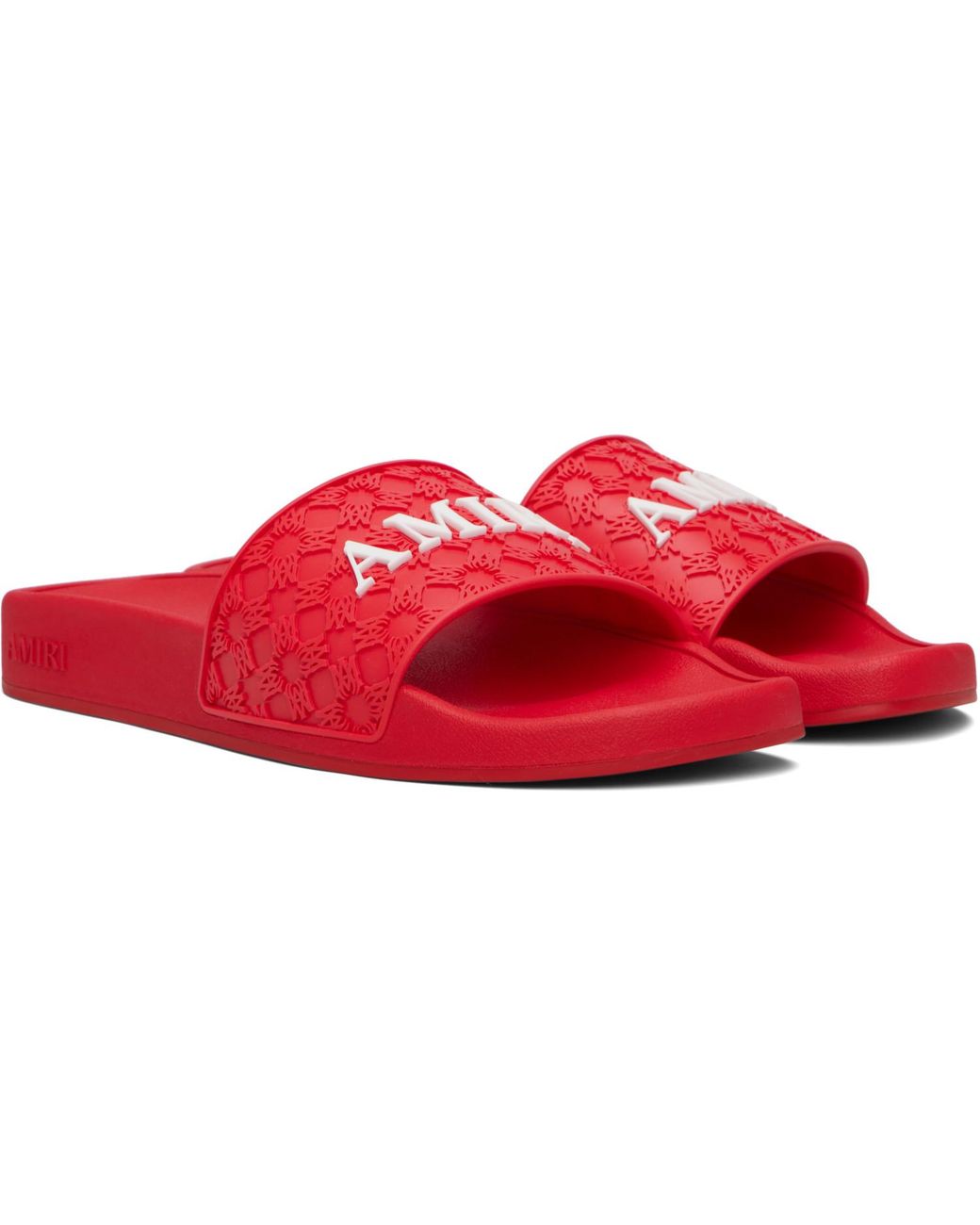 Amiri Red Ma Quad Pool Slides for men