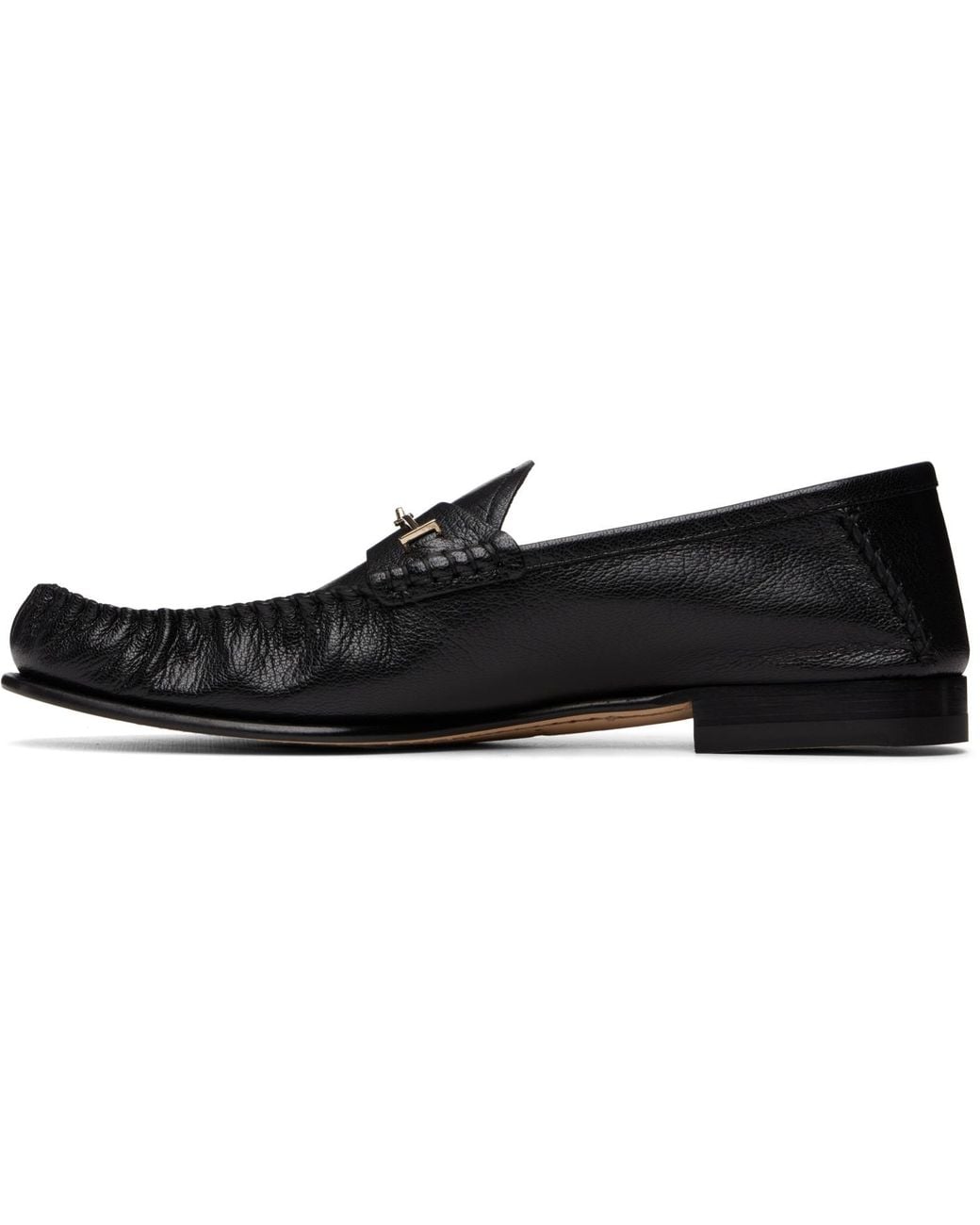 Tom Ford Black Shiny Leather Ripley Loafers
