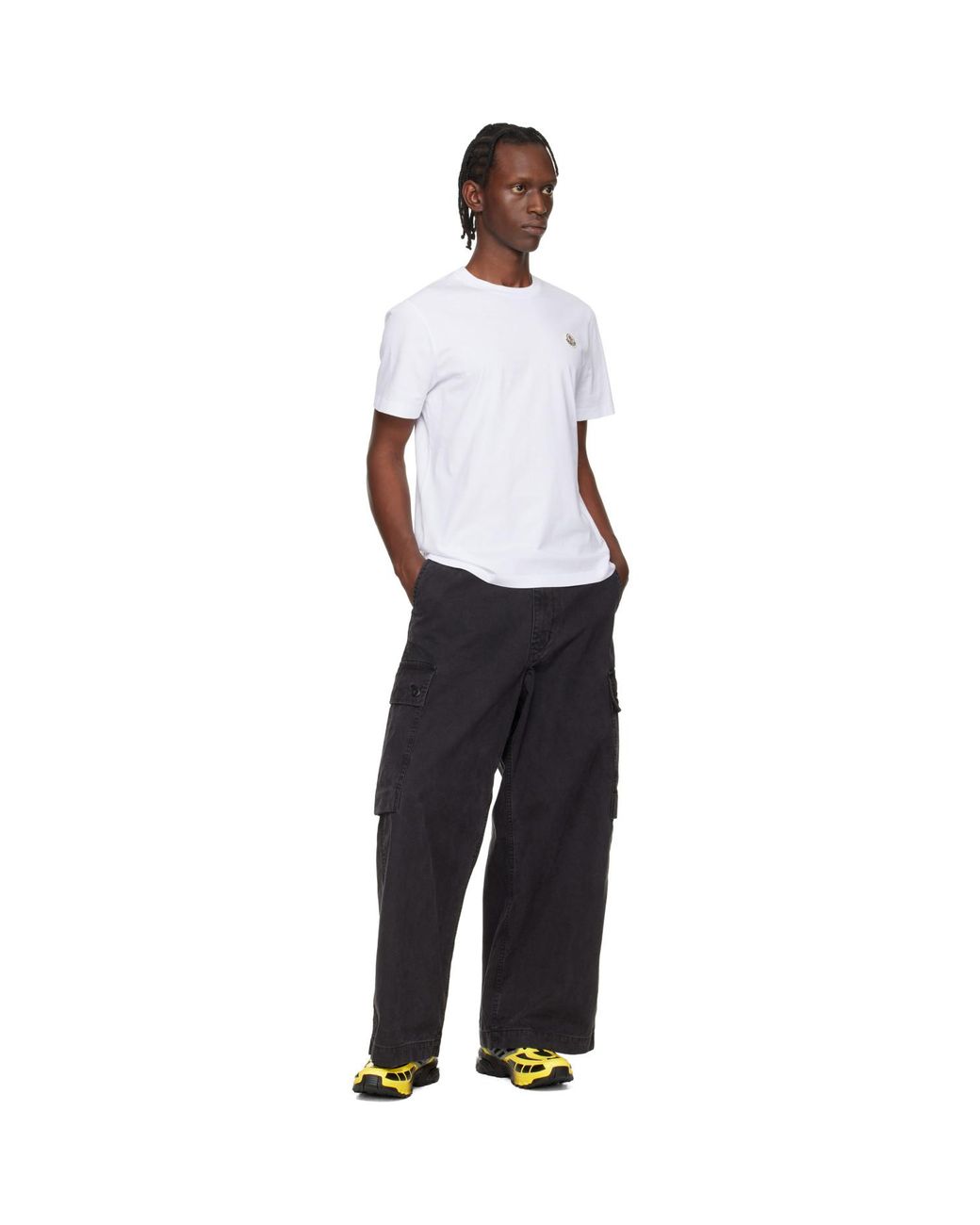 Moncler White Three-Pack Logo Patch Cotton T-Shirts for men