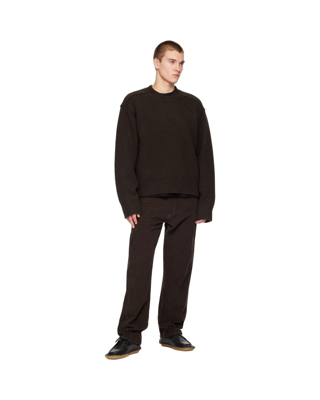 Studio Nicholson Black Berez Knit Sweater for men