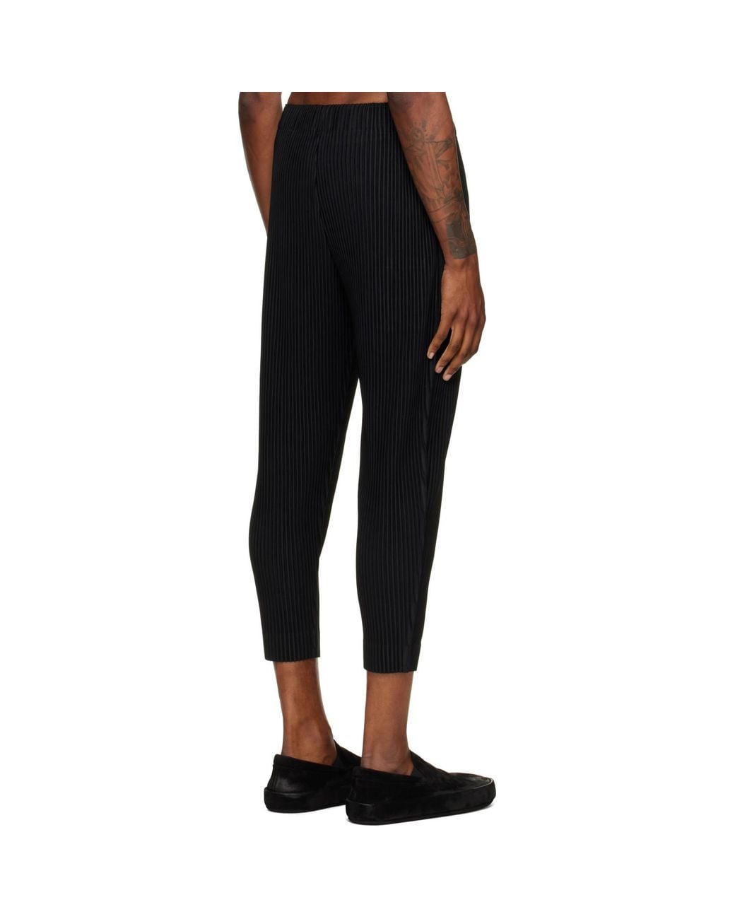 Homme Plissé Issey Miyake Black Monthly Colors August Trousers for men
