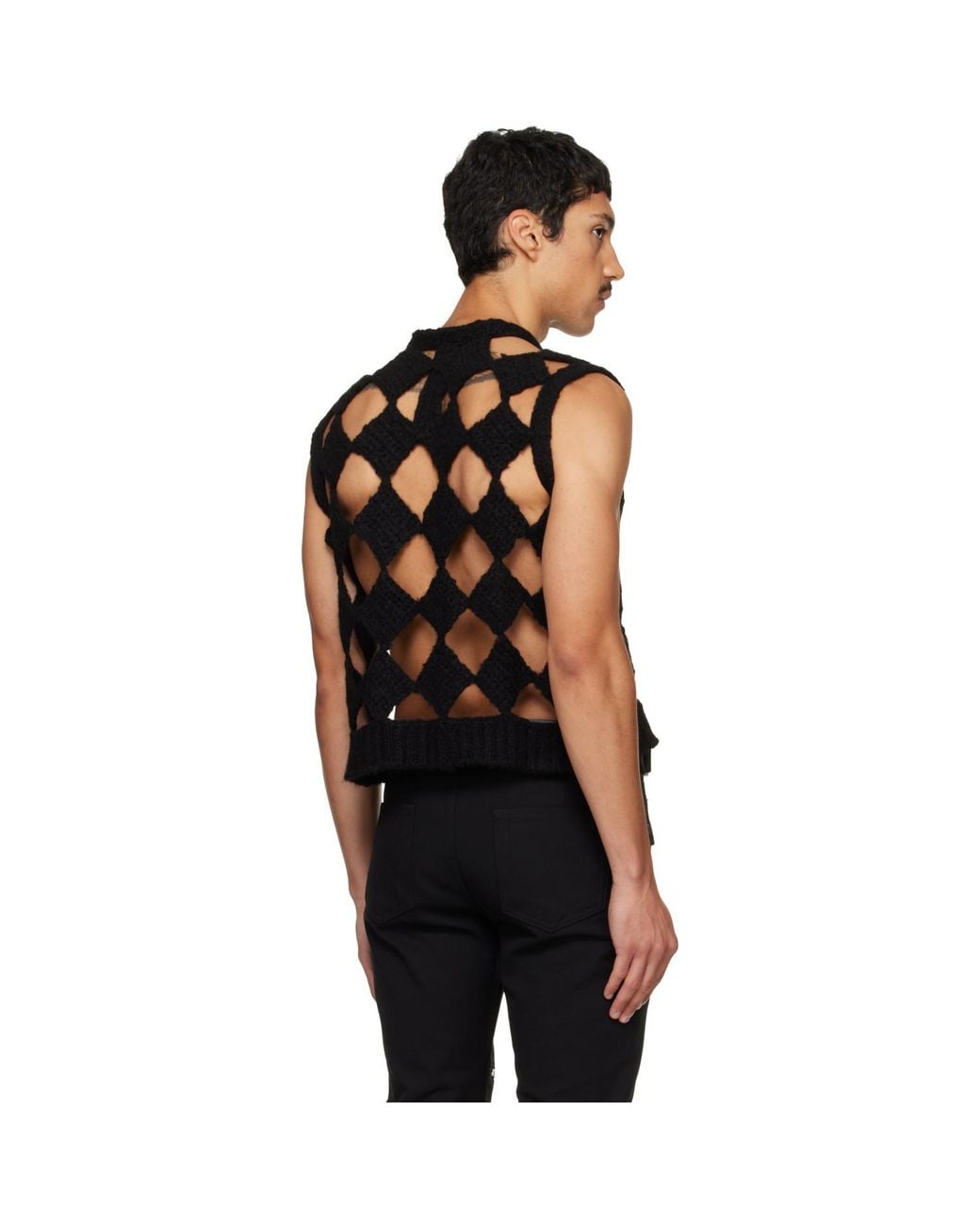 Rick Owens Black Tower Sarutanya Tank Top for men