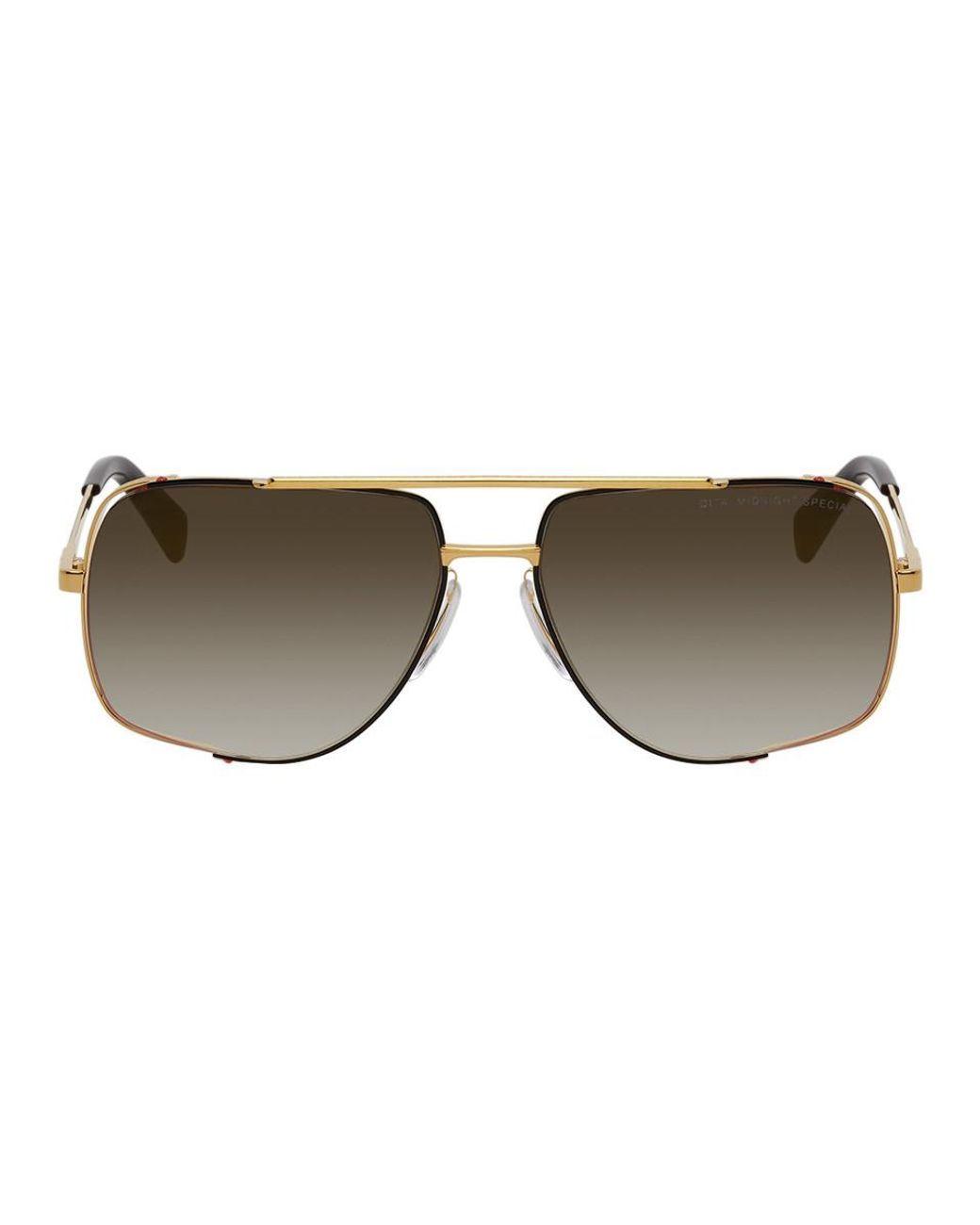 Dita Eyewear Rubber Gold And Grey Midnight Special Sunglasses for Men ...