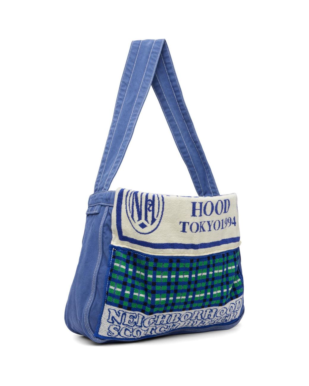 Neighborhood Blue Newspaper Mod Bag for men