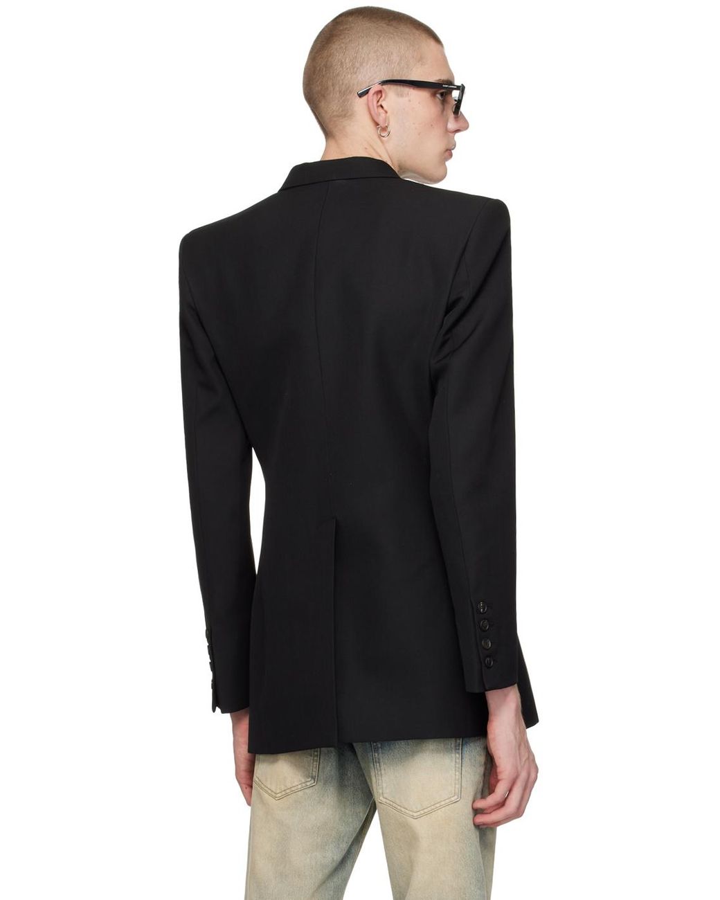 Egonlab Double-Breasted Blazer in Black for Men | Lyst