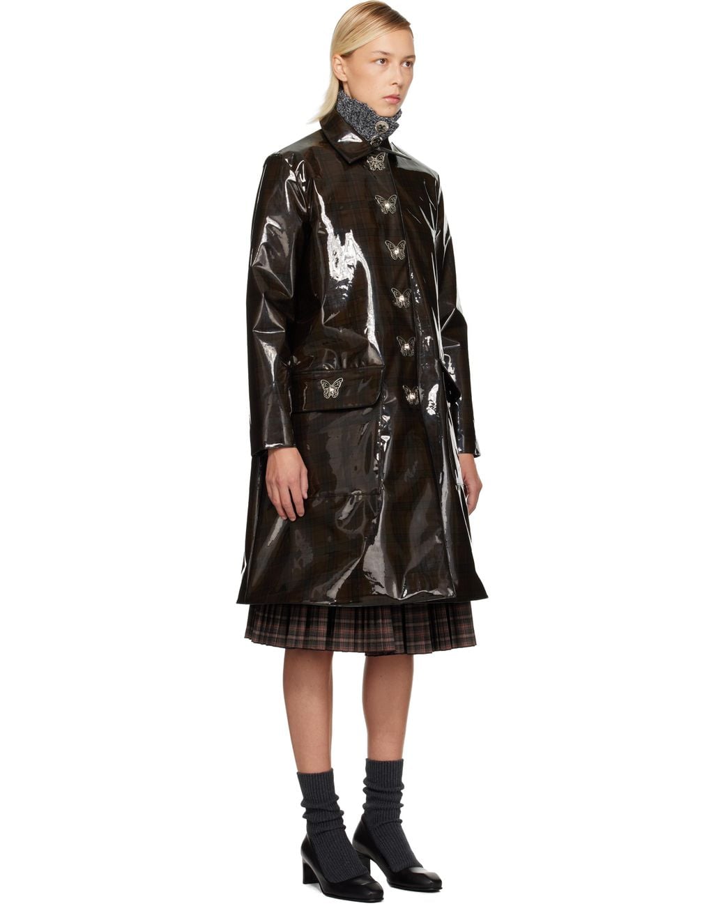 Chopova Lowena Black Squelchy Coat