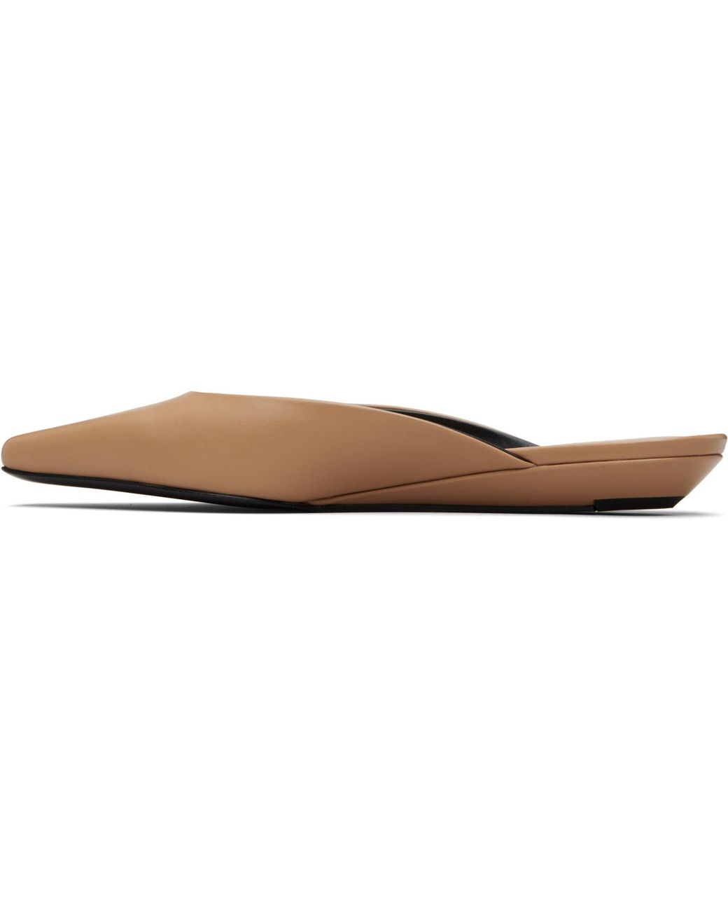 Loulou de Saison Black Tan Diane Calf Leather Mule Flats
