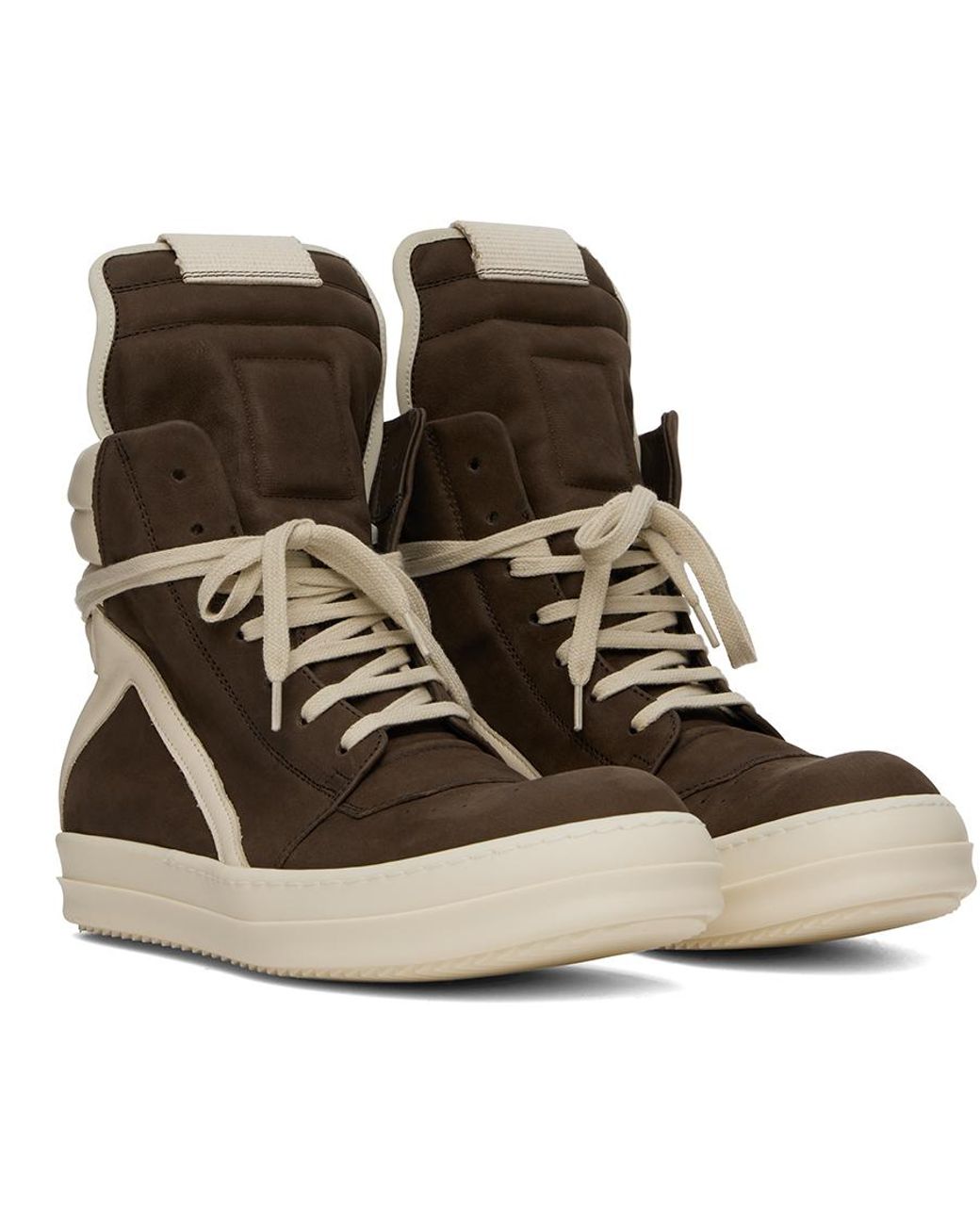 【RICK OWENS】Porterville Mega Bumper Geobasket スニーカー Mega Bumper Geobasket in Black/Milk – SVRN