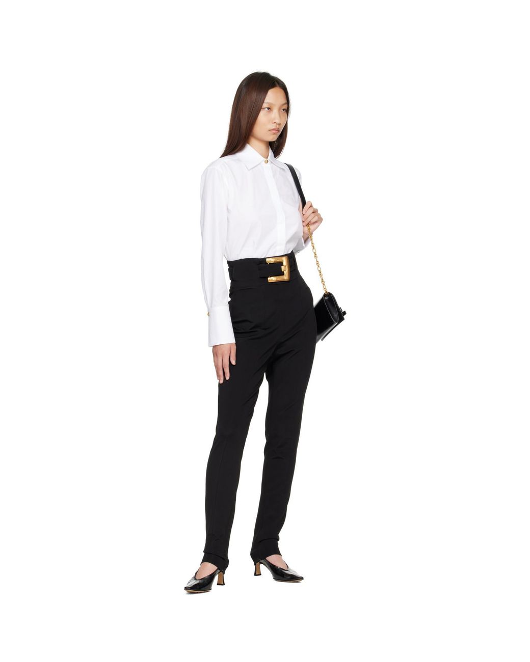 Balmain White Cotton Poplin Shirt