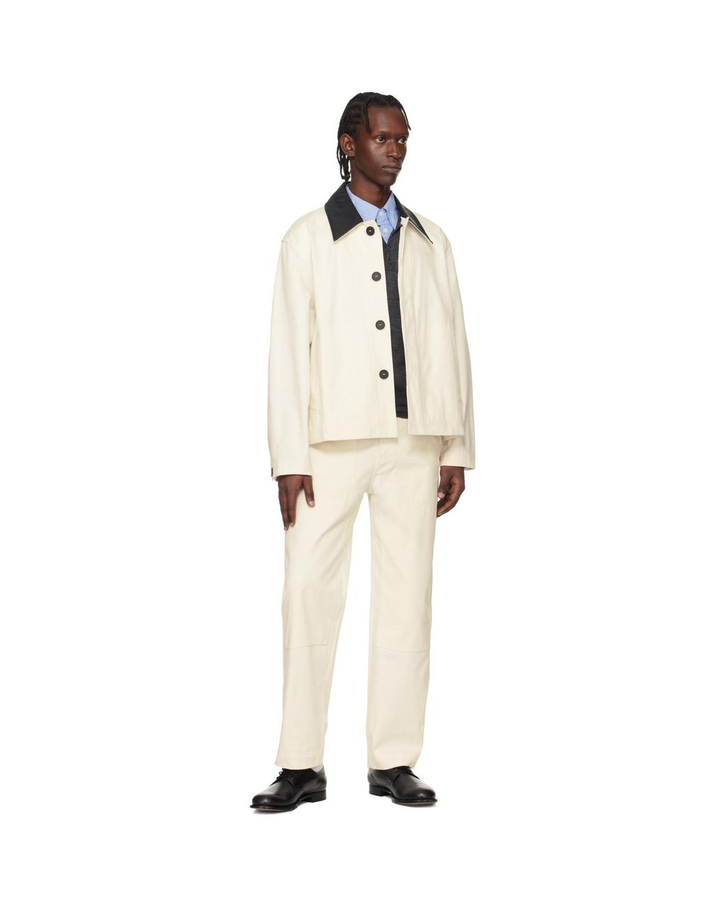 Studio Nicholson White Aaron Levine Edition Denver Trousers for men