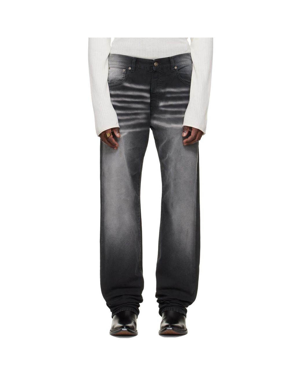 424 Black Collection Loose Fivepocket Trousers for men