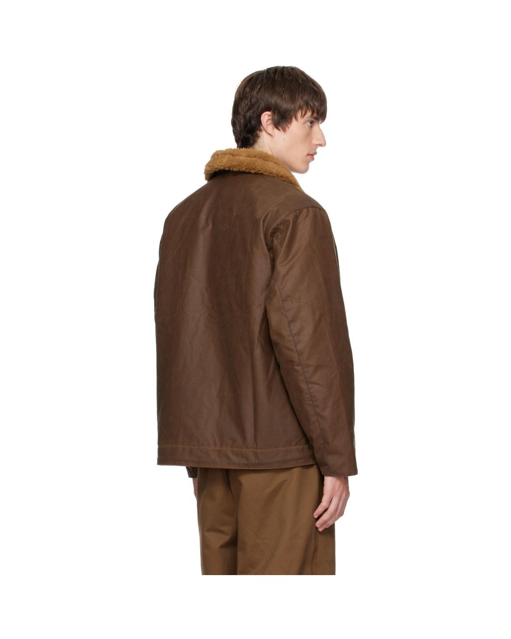 Barbour Brown Macklow Waxed Jacket for men