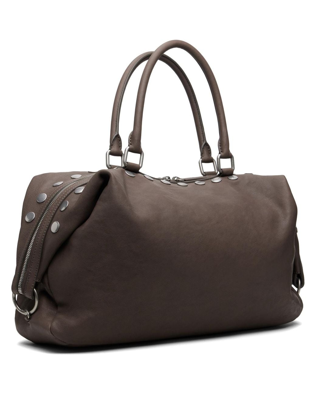 MARGE SHERWOOD Brown Dumpling Stud Bag